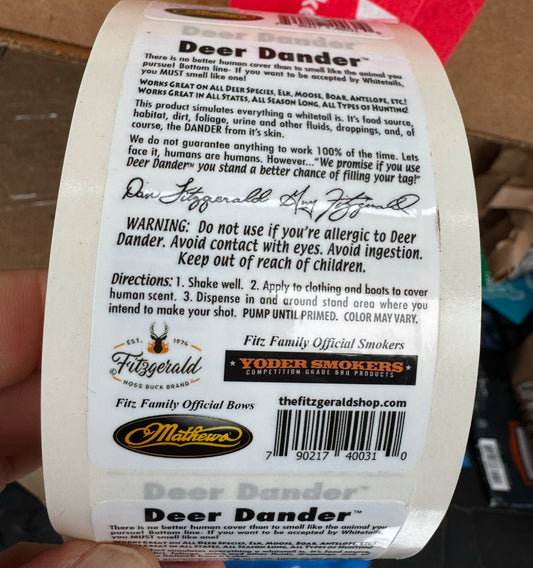 DEER DANDER 3 FOR $40 SPECIAL BEST DEER SCENT WORKS FOR ALL NORTHERN AND SOUTHERN STATES ALL URINE BAN STATES TOO - LIMITED TIME ONLY!