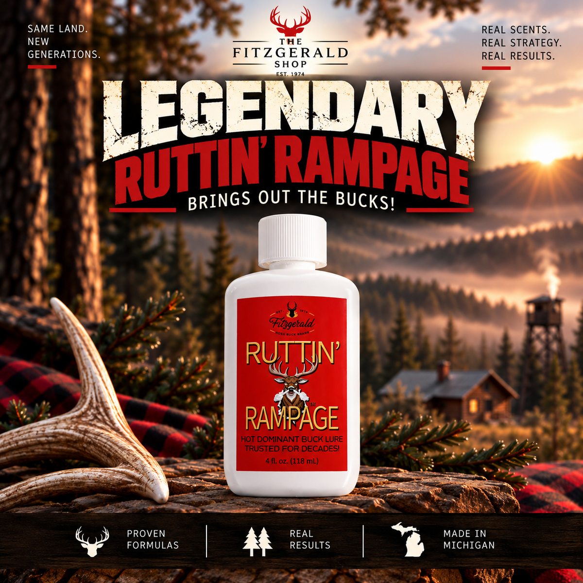 Fitzgerald Ruttin Rampage Dominant Buck Lure Since 1980