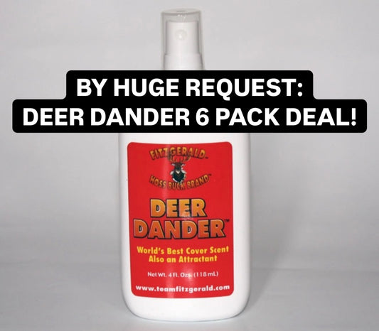 DEER DANDER 6 PACK DEAL BY HUGE REQUEST BEST DEER SCENT