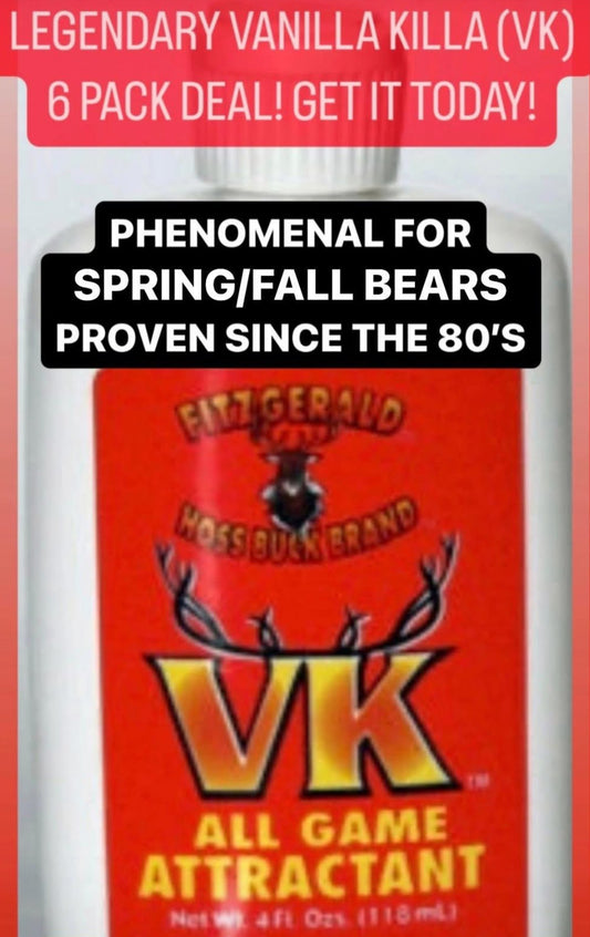 Fitzgerald Vanilla Killa VK 6 PACK DEEP DEAL Awesome for DEER FALL BEARS & HOGS