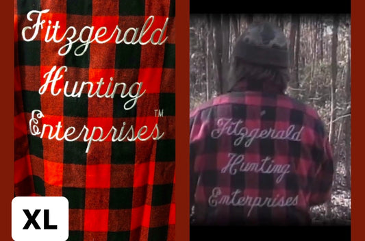 XL - FITZGERALD SIGNATURE RETRO RED BLACK PLAID FLANNEL BACK FOR HOLIDAYS & FALL/WINTER!