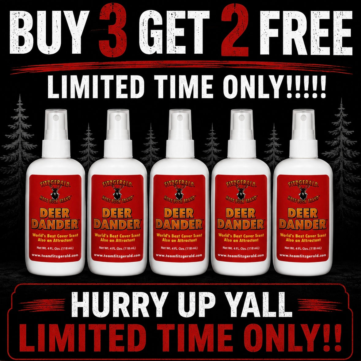 A DEER DANDER BUY 3 GET 2 FREE LIMITED TIME + FREE SHIPPING!