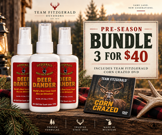 A Deer Dander 3 For $40 + Corn Crazed DVD + Decal Pre Season Deal