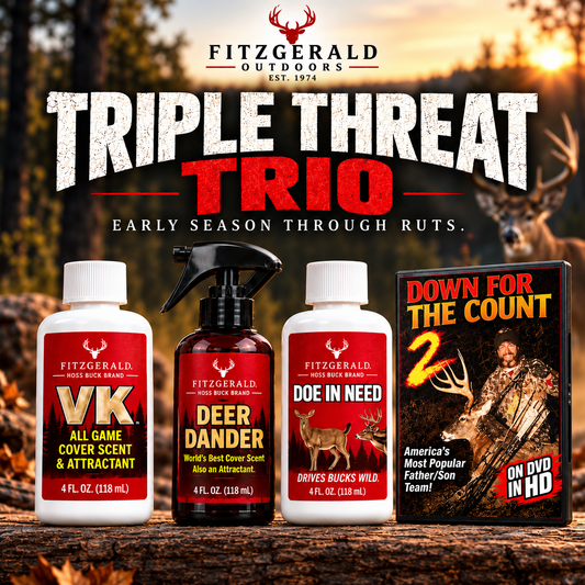 A Triple Threat Trio - Deer Dander PRO STYLE, VK & Doe in Need + FREE SHIPPING!