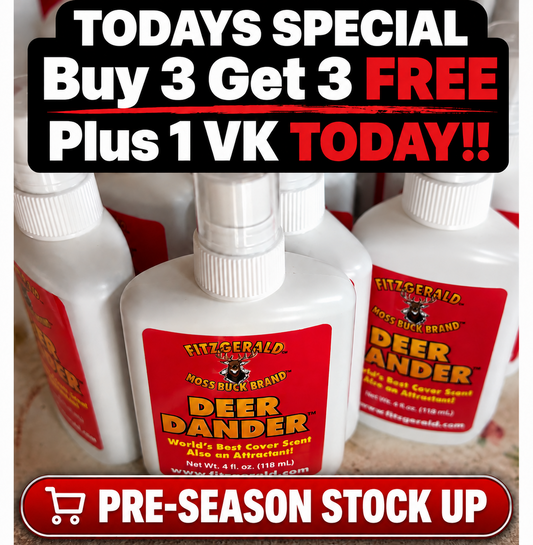 FITZGERALD DEER DANDER PRE SEASON STOCK UP - 6 Deer Dander + 1 VK + 1 Classic DVD