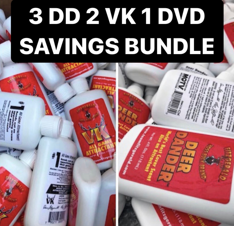 3 Deer Dander & 2 VK & 1 DVD Bundle